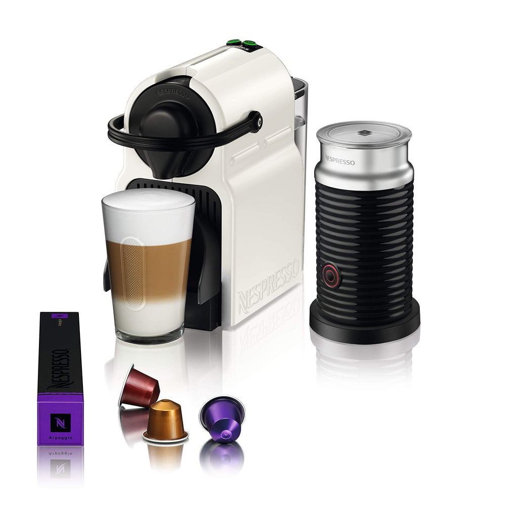 Cafetière à capsule Avireo rouge rubis avec mousseur lait blanc