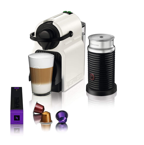 Cafetière à capsule Avireo rouge rubis avec mousseur lait blanc